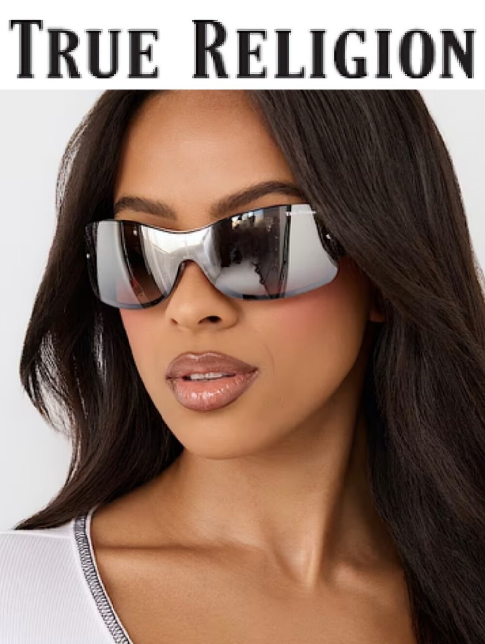 True Religion Sleek Shield Sunglasses- Black